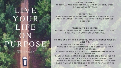 Keynote: Live Your Life On Purpose